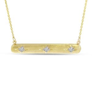 3 Diamond Bar Necklace