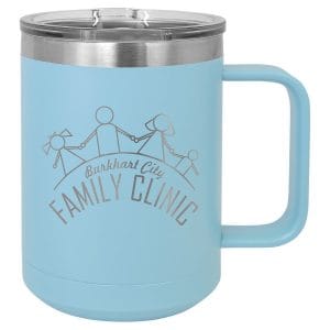 LT Blue Polar Camel 15 oz. Light Blue Vacuum Insulated Mug with Slider Lid