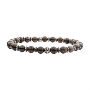 Bronze Stones with Black Oxidized Beads Bracelet