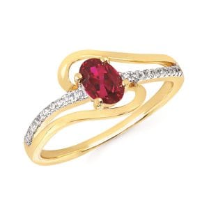 Ruby and Diamond Fashion Ring