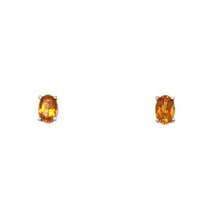 Oval Citrine Earrings