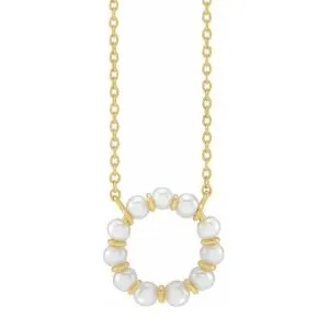 Cultured Freshwater Pearl Necklace 14KY 3mm