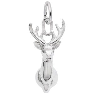 DEERHEAD CHARM IN STERLING SILVER
