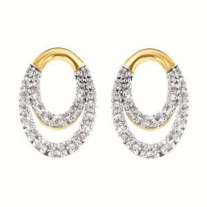 Diamond Oval Earrings