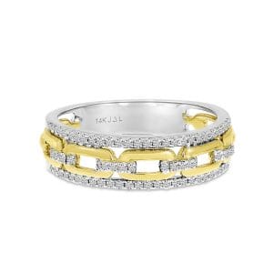 14KTT Link Diamond Band 0.30cttw