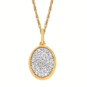Diamond Oval Pendant