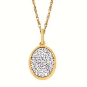 Diamond Oval Pendant