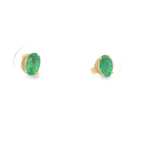 Emerald Oval 5x3 Earrings