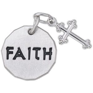 FAITH TAG W/CROSS SS