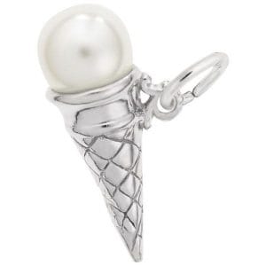 ICE CREAM CONE WITH PEARL CHARM