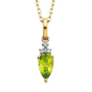 10KY Peridot Pendant