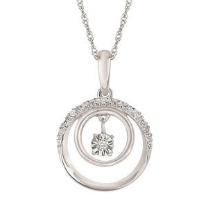 Shimmering Diamonds® Circle Drop Pendant