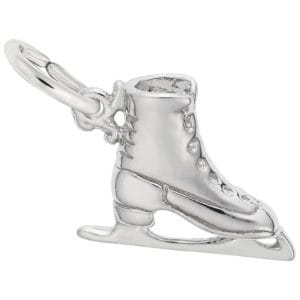 SILVER ICE SKATE CHARM