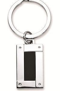ST.STEEL BLK. ONYX KEYRING