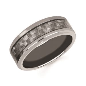 Tantalum 8mm With Carbon Fiber Inlay Band