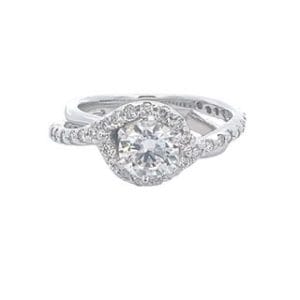 CZ 14KT WG .75CT CROWN, 40-.67CT TW..GH SI1