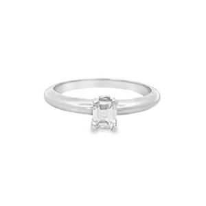 Emerald Solitaire Engagement Ring