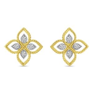 Diamond Floral Earrings