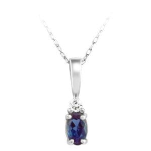 Created Alexandrite Birthstone Necklace