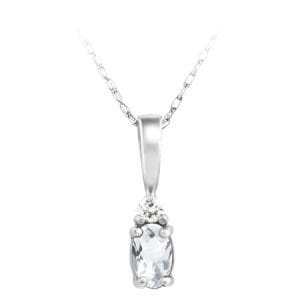 White Topaz Birthstone Necklace