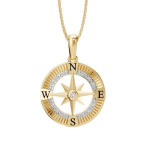 Diamond Compass Necklace