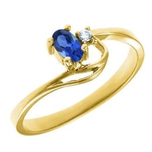 Created Sapphire Birthstone Ring