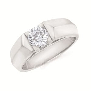 10KW Eco-Brilliance Gent's Fashion Ring ctw 1 Lab Grown Diamond Round