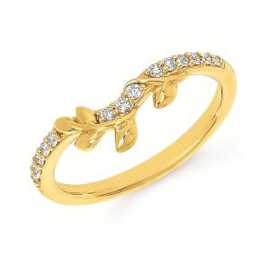 Leaf Motif Diamond Wrap