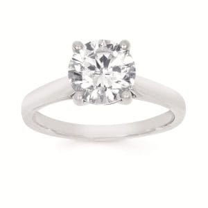 Lab Grown Round Brilliant Diamond Engagement Ring