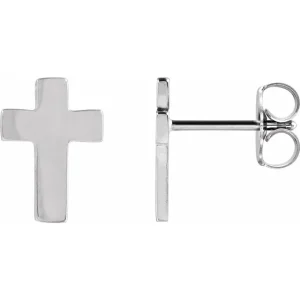 14KW Cross Earrings