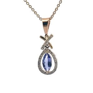 Tanzanite and Diamond Pendant