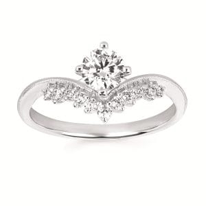 Chevron Engagement Ring Mounting