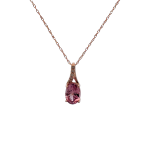 Lotus Garnet in Rose Necklace