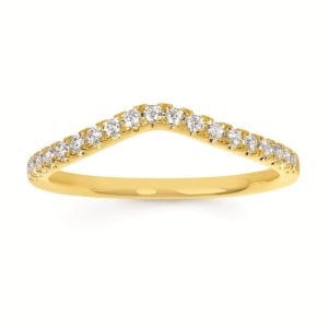Curved Diamond Wedding Band