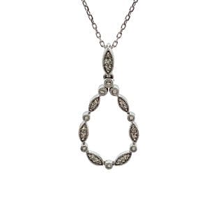Diamond Tear Drop Necklace