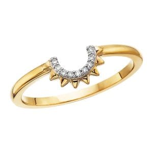 Diamond Sunburst Ring