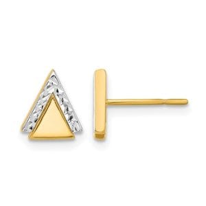Two-Tone Triangle Studs