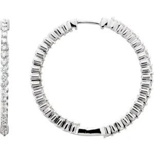 Inside-Outside Diamond Hoop Earrings