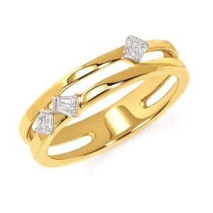 Diamond Double Link Fashion Ring