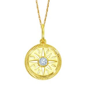 Diamond Compass Necklace
