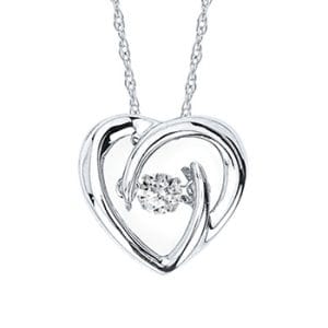 Shimmering Diamonds® Heart Necklace