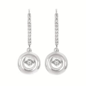 Shimmering Diamonds® Circle Earrings