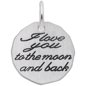 I Love You to the Moon Charm