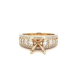 Triple Line Engagement Ring Mounting