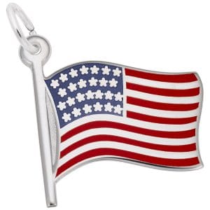 Painted American Flag Charm