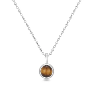Silver Tiger Eye Pendant