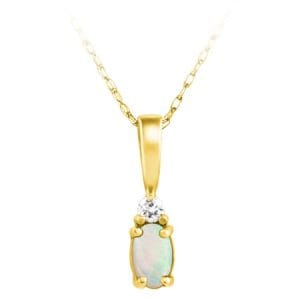Opal Birthstone Necklace
