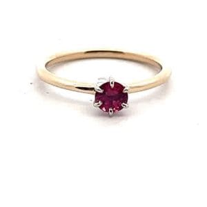 Ruby Solitaire Ring