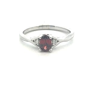 Garnet and Diamond Accent Ring