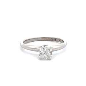 Cushion Modified Diamond Solitaire Engagement Ring